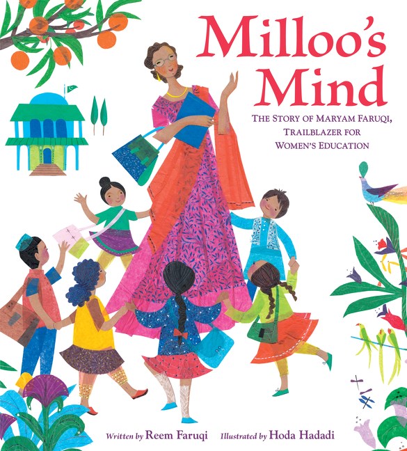 HornBook's tweet photo. Day 19 of our #HBWomensHistoryMonth celebration features "Milloo’s Mind: The Story of Maryam Faruqi, Trailblazer for Women’s Education" by @ReemFaruqi; illus. by @hoda_hadadi (Harper/@HarperChildrens) https://t.co/juImIpBYYa #WomensHistoryMonth #kidlit https://t.co/3gyw9tFuOJ