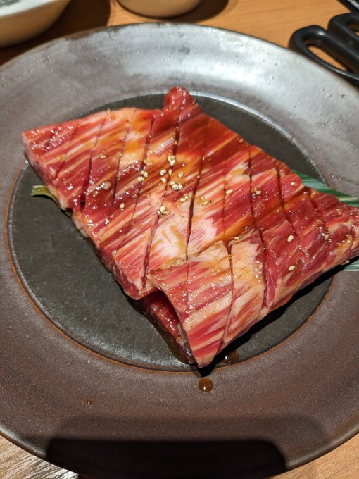 落ち込むけどこんな時だからこそこの前食べたダイヤモンドカットロースを見るんだ 