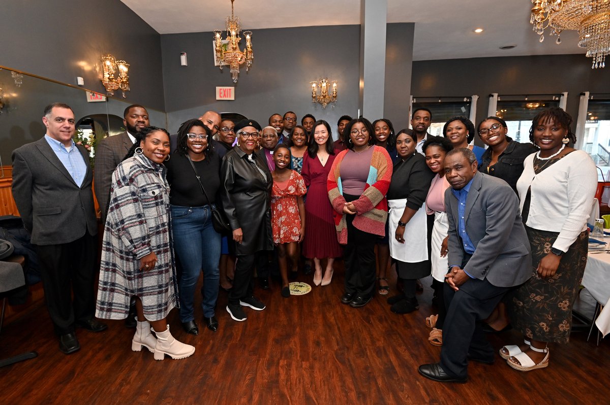 Grateful to join Rev. Bishop Nicolas Homicil &amp; members of the Haitian community last night at Mattapan’s Toutwèl Restaurant! Wonderful conversations on how the City can best support &amp; uplift Haitian communities across all our neighborhoods.