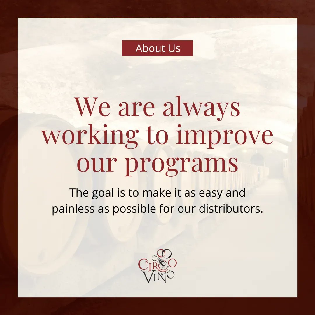 Our goal is to make it as easy and painless as possible for our distributors, and our team is always available to address any concerns that may come up.

🍷 If you’ve ever wanted to run away and join the circus, now is your chance. Reach out to us on circovin…