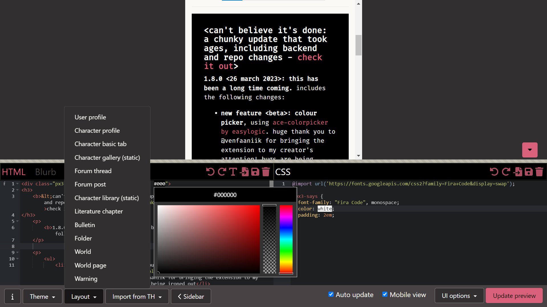 cohost! "Toyhouse Editor v1.8"