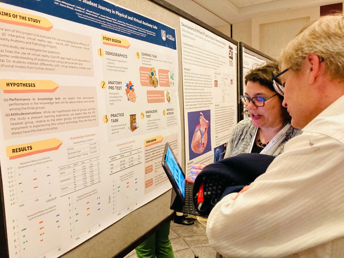 Presenting ⁦<a href="/khammash_lina/">Leena Alkhammash</a>⁩ poster on the student learning experience in the VR lab ⁦<a href="/AnatomyOrg/">American Association for Anatomy</a>⁩ ⁦<a href="/bruce_wainman/">Bruce Wainman</a>⁩ ⁦<a href="/DanielaJPalombo/">Dani Palombo</a>⁩  ⁦<a href="/jilliannec/">𝐉𝐈𝐋𝐋𝐈𝐀𝐍𝐍𝐄 𝐂𝐎𝐃𝐄, 𝐏𝐇.𝐃 🍁☘️🌻🧡</a>⁩ #anatomy23