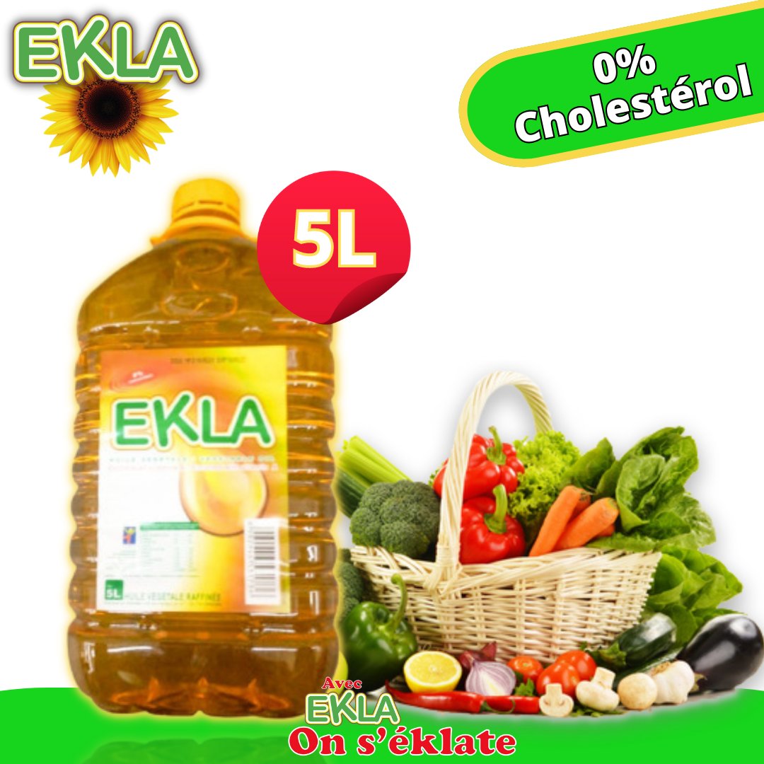 ChefAida_SN's tweet photo. L'huile EKLA, une huile de qualité avec 0% de cholestérol.
Togg bou nexx ak diwline bou sell
#Ekla #huile #0cholesterol #agroalimentaire #sante #quality #qualite
#cuisine #cuisinemaison https://t.co/OtaY8PEQiO