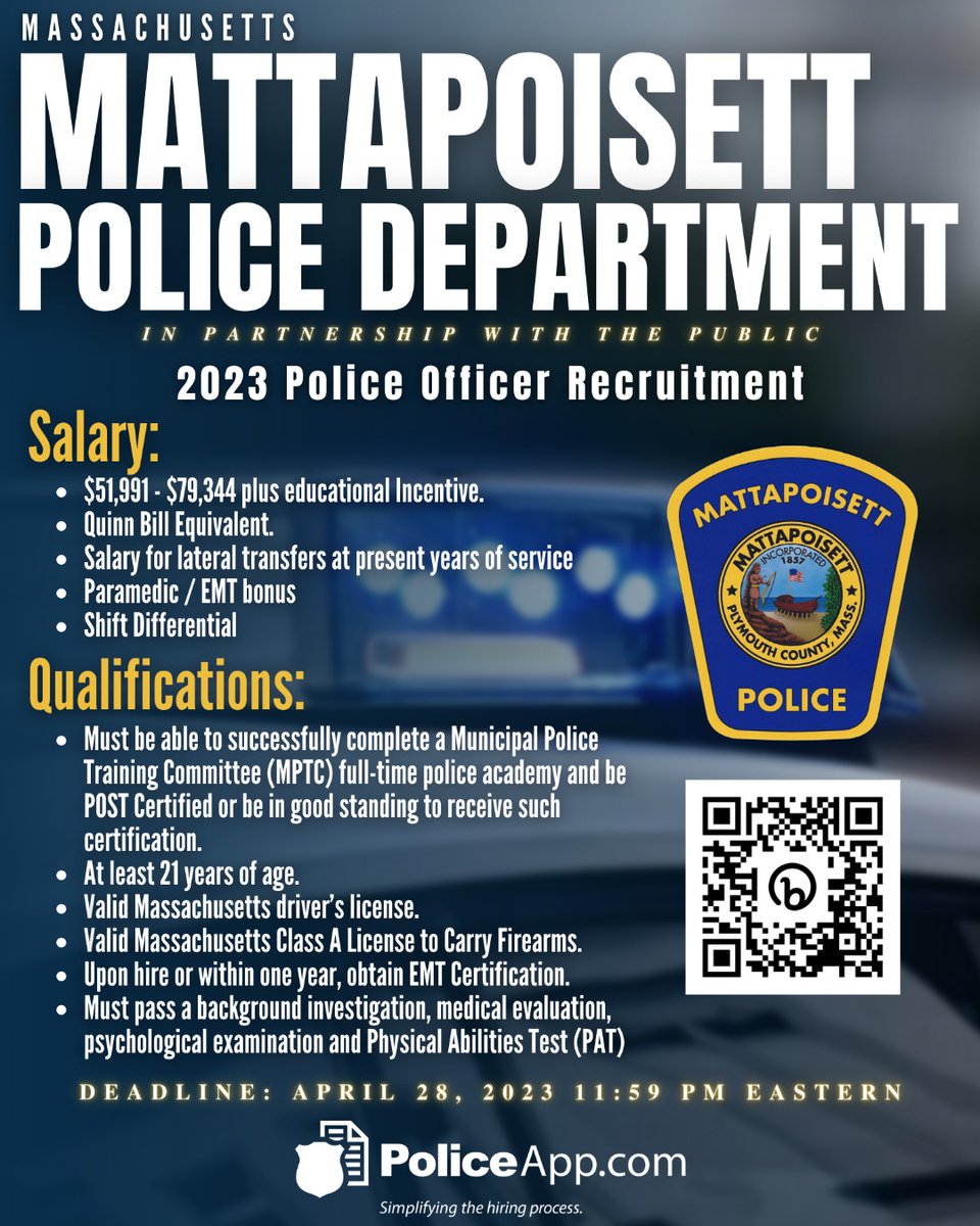 on Twitter "Mattapoisett Police Department, MA Job Title