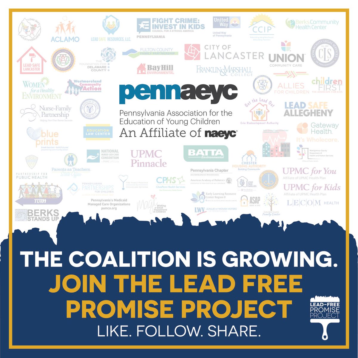 PALeadFree's tweet photo. #PALeadFree Coalition #MemberMonday, featuring @PennAEYC!
Help spread the #LeadFreePromiseProject's message by liking and following @PALeadFree and joining the #PromiseProject —Together, we can stop poisoning our children. https://t.co/3hexc1eAR9 https://t.co/24vc8x8e1x