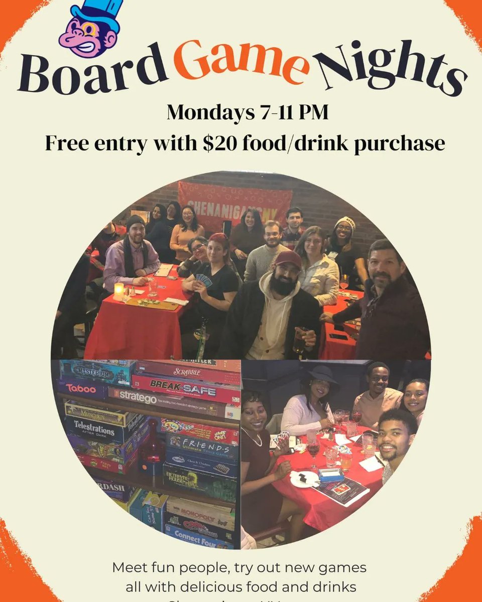 ShenanigansNY_'s tweet photo. Tonight is our board game event night @TheChelseaBell! 🥳 Spice up your night with games like Crossfire, and enjoy some good food and company along the way. RSVP over on our website: https://t.co/cwrXamupPC
#ThingsToDoInManhattan #BudsAndBoardGames #BoardGames https://t.co/NHaaceuLkp