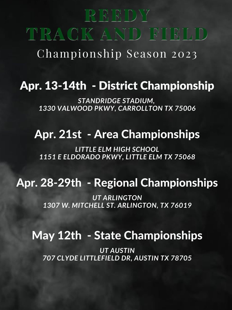 CoachScribner's tweet photo. Its championship season! Time to Hunt! #RunninReedy https://t.co/giEAIG58Oh