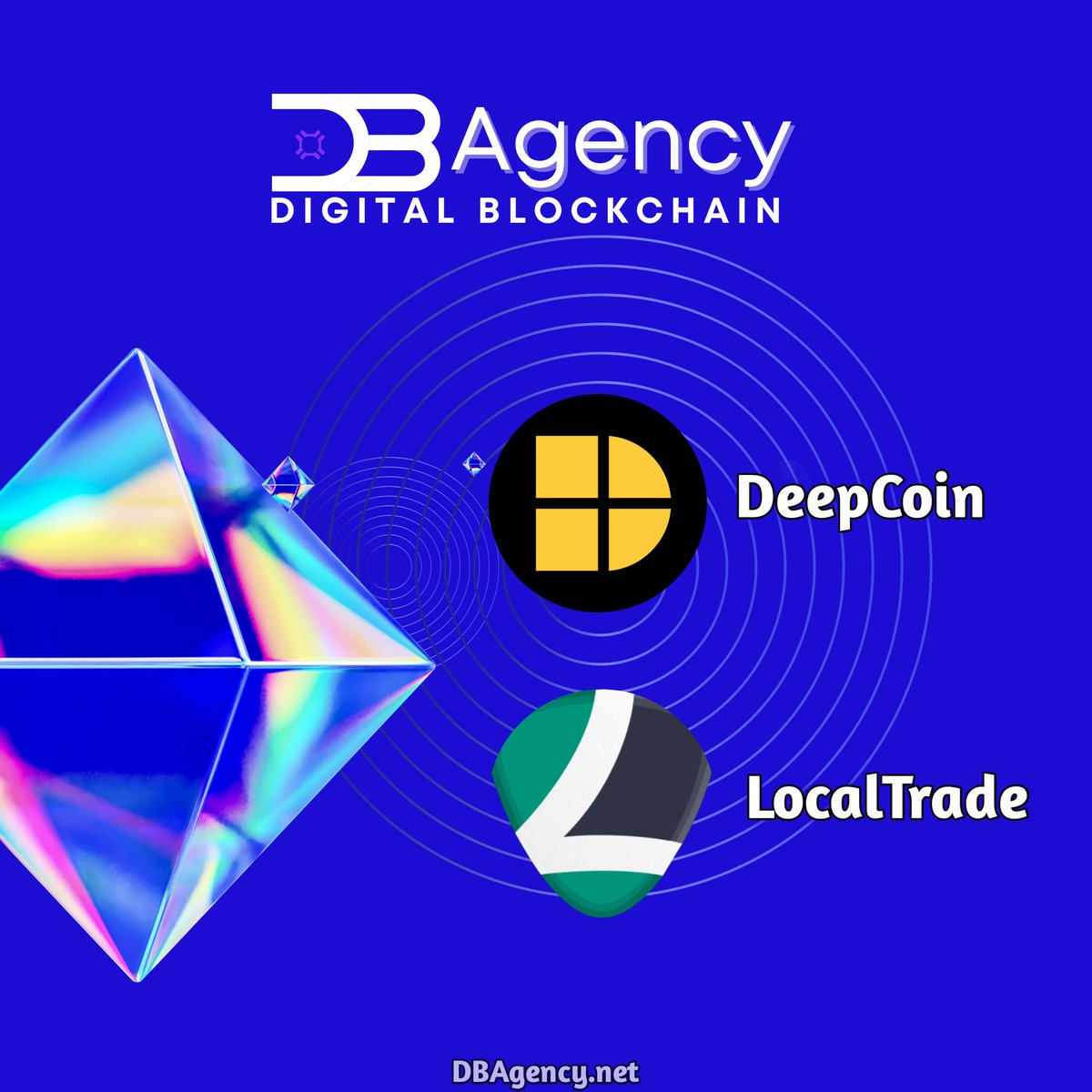 DBAgency_'s tweet photo. Exciting news!
We have just expanded our Exchange partnership With DeepCoin and LocalTrade.
Be a part of our journey and let's achieve greatness together.
#deepcoin #LocalTrade https://t.co/1GsZ28dlQ0