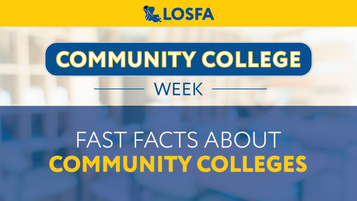 LOSFA's tweet photo. It's Community College Week!
Join LOSFA as we celebrate Community Colleges across the state. Use the hashtag #CCWeek2023 to keep up with what institutions will be doing throughout the week!
#LaProspers #YourPathYourWay https://t.co/hsAut1Nhj8