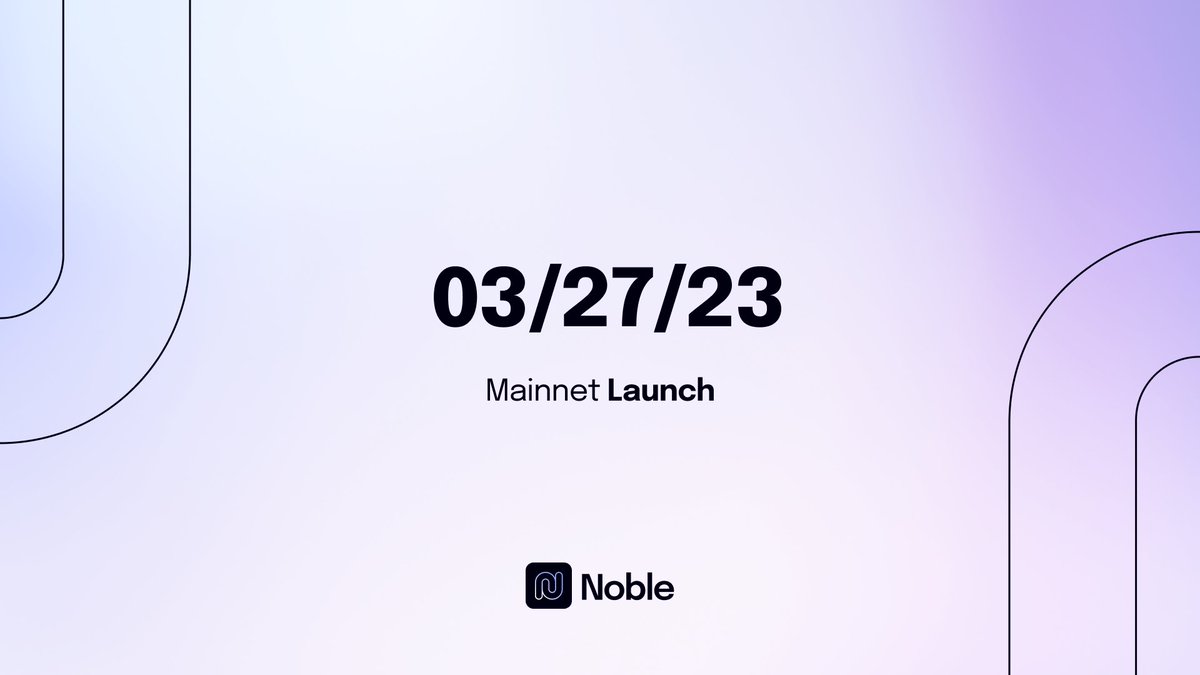 Dear @Cosmos: Noble is officially live and producing blocks... ✨✨✨

Immense gratitude to the Noble validator set for a smooth, elegant &amp; productive launch! 🌱

#CosmoSzn