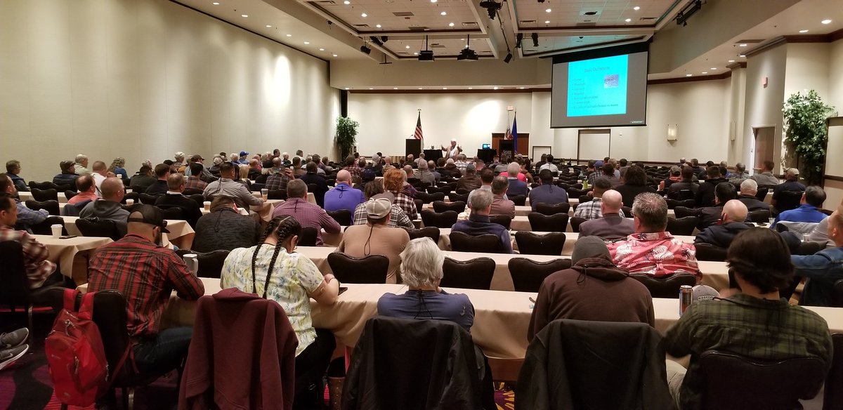 CaPLS8200's tweet photo. Day #3 of the 2023 #CLSA / #NALS conference in Reno, NV. Standing room only for a seminar titled "To Accept, or not to Accept: That is the Question" about land boundary monumentation by Dennis Mouland. #NewToolsOldRules #LandSurveying
@CALandSurveyors @NVLandSurveyors https://t.co/eMSIFxTgdb