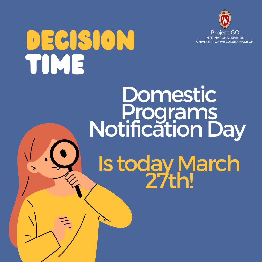 uw_projectgo's tweet image. The Domestic Programs Notification Day is today March 27th! Make sure to check the status of your application! Applicants will be notified by end of day today if they have received a Project GO offer or a waitlist offer.

#projectgo #ROTC #language #learnalanguage #leadership