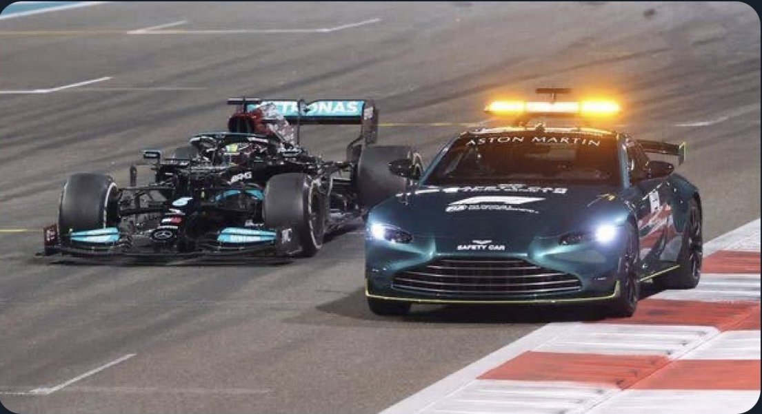 fastpitstop's tweet photo. Bernd Mayländer about the Abu Dhabi 21 scandal: "I went through the hospitality with my helmet on  and first sat down at the back of the port. I first had to think for myself, what actually just happened?" https://t.co/bXPYKViJgf