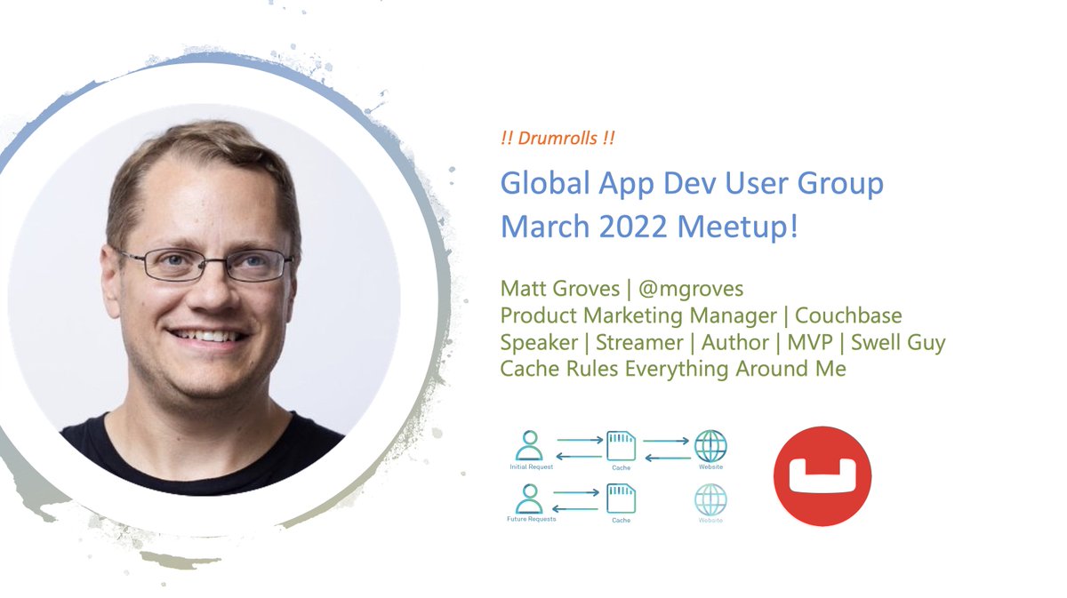 globalappdevug's tweet image. Happy Monday! 🙌
March #GlobalAppDevUG Meetup is this evening: 
@mgroves talks up all things Caching - globalappdevusergroup.com. 

Come join @ 6 pm EST.. interactive livestream on twitch.tv/codeitlive.