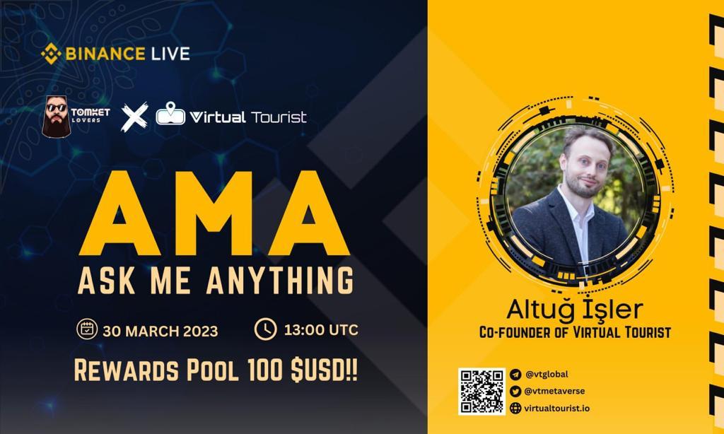 vtmetaverse's tweet photo. 💥AMA with our Co-founder @altugisler 👊
⏳30 March 2023
💰Rewards Pool 100 $USD 

Rules to follow AMA: 
1️⃣Join @TomketLovers &amp; @vtmetaverse
2️⃣Like &amp; Retweet 
3️⃣Follow @TomketLovers &amp; @vtmetaverse on Twitter https://t.co/3NrE4t6Ufl
