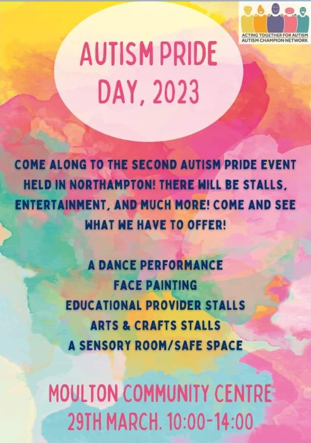 Just popping by to promote Autism Pride... This is an event I launched last year at UON with the help of the wonderful @Changemaker_Hub . This year we're going bigger and branching out into the community, with the support of NHFT and some amazing volunteers. Everyone is welcome.