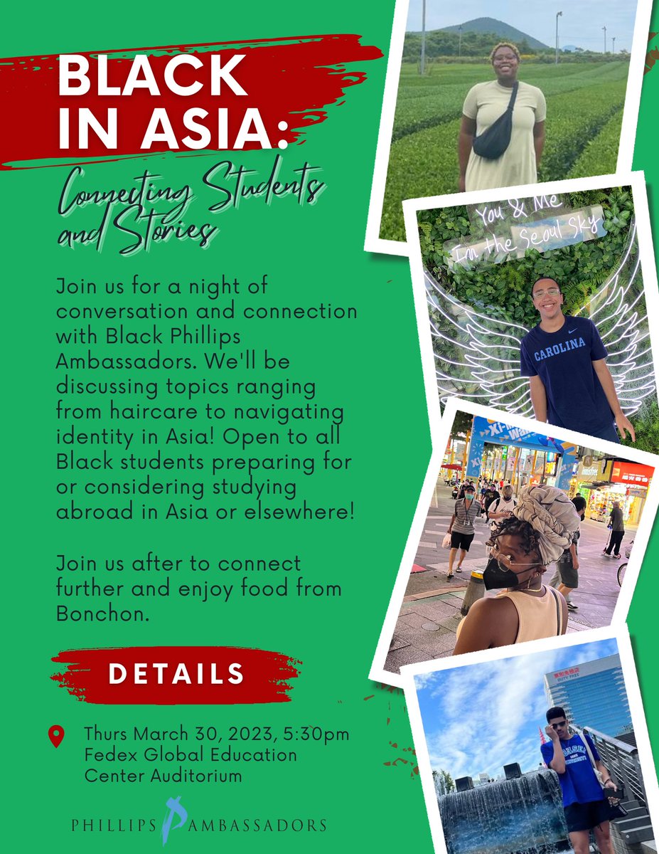 Carolina Asia Center (@uncasiacenter) on Twitter photo Join the <a href="/PhillipsAmb/">Phillips Ambassadors</a> program for their event on being Black in Asia! Students, please feel free to RSVP here! heellife.unc.edu/actioncenter/o… Join the <a href="/PhillipsAmb/">Phillips Ambassadors</a> program for their event on being Black in Asia! Students, please feel free to RSVP here! heellife.unc.edu/actioncenter/o…