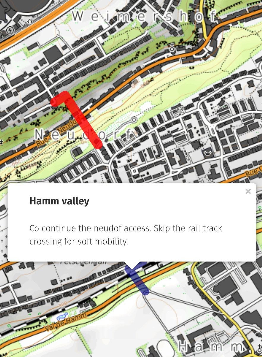 GunstickULM's tweet photo. @luxembourgize @MCKitkat182 @tram_luxembourg @P_Goldschmidt @CityLuxembourg On my umap I even have this crossing over the Hamm valley. https://t.co/bCbkLUA8ei