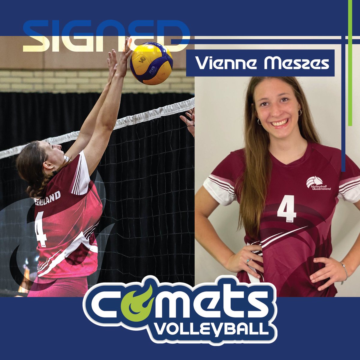 WIT_Comets's tweet photo. We're thrilled to welcome Vienne Meszes to our volleyball family! 🏐🎉 Vienne has committed to joining the #CometsVolleyball next year! Excited to see the impact she will have on the court and in our community. #volleyball #collegesigning #witcomets #westerniowatech https://t.co/C4eV5ZkNLB