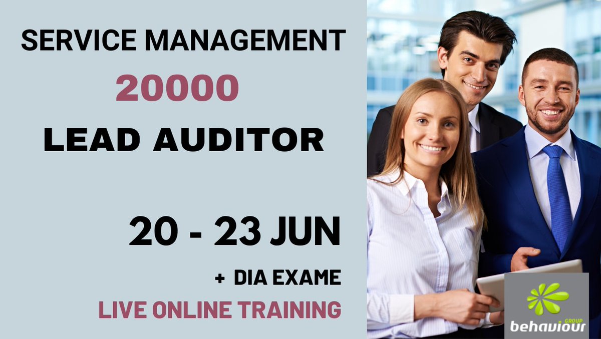 Behaviour_'s tweet image. Curso prático de auditoria de um Sistema de Gestão de Serviços ISO 20000Inscreva-se online: behaviour-group.com/PT/curso-servi…

#ISO20000 #itservicemanager #itservicemanagement #gestaoservicoti #onlinecourse #onlinetraining #formacaoonline #behaviourgroup