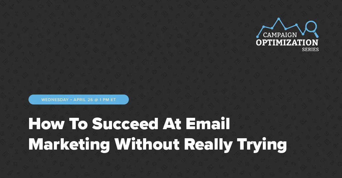 DG_Report's tweet photo. During this #COSeries session, you’ll find out how to get your #emailmarketing mojo back & start seeing success with practical ideas from marketers like you at @ActOnSoftware: https://t.co/xp1UsFl3q8 https://t.co/Z0oX6UmzS3