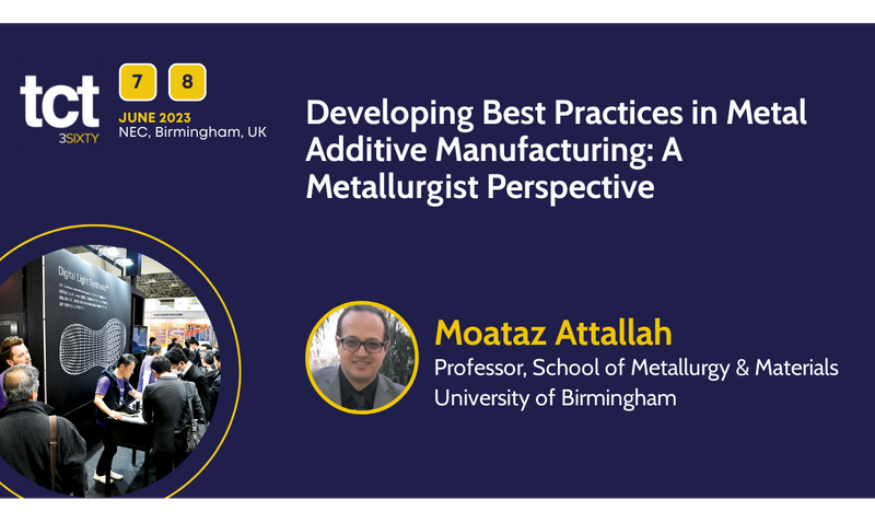 MoatazAttallah's tweet photo. Join me on Wednesday, 07 Jun 2023 @TCT3Sixty in Birmingham, talking about
"Developing Best Practices in Metal Additive Manufacturing: A Metallurgist Perspective"

#additivemanufacturing #3DPrinting #TCT3Sixty https://t.co/w6keOpDBcR