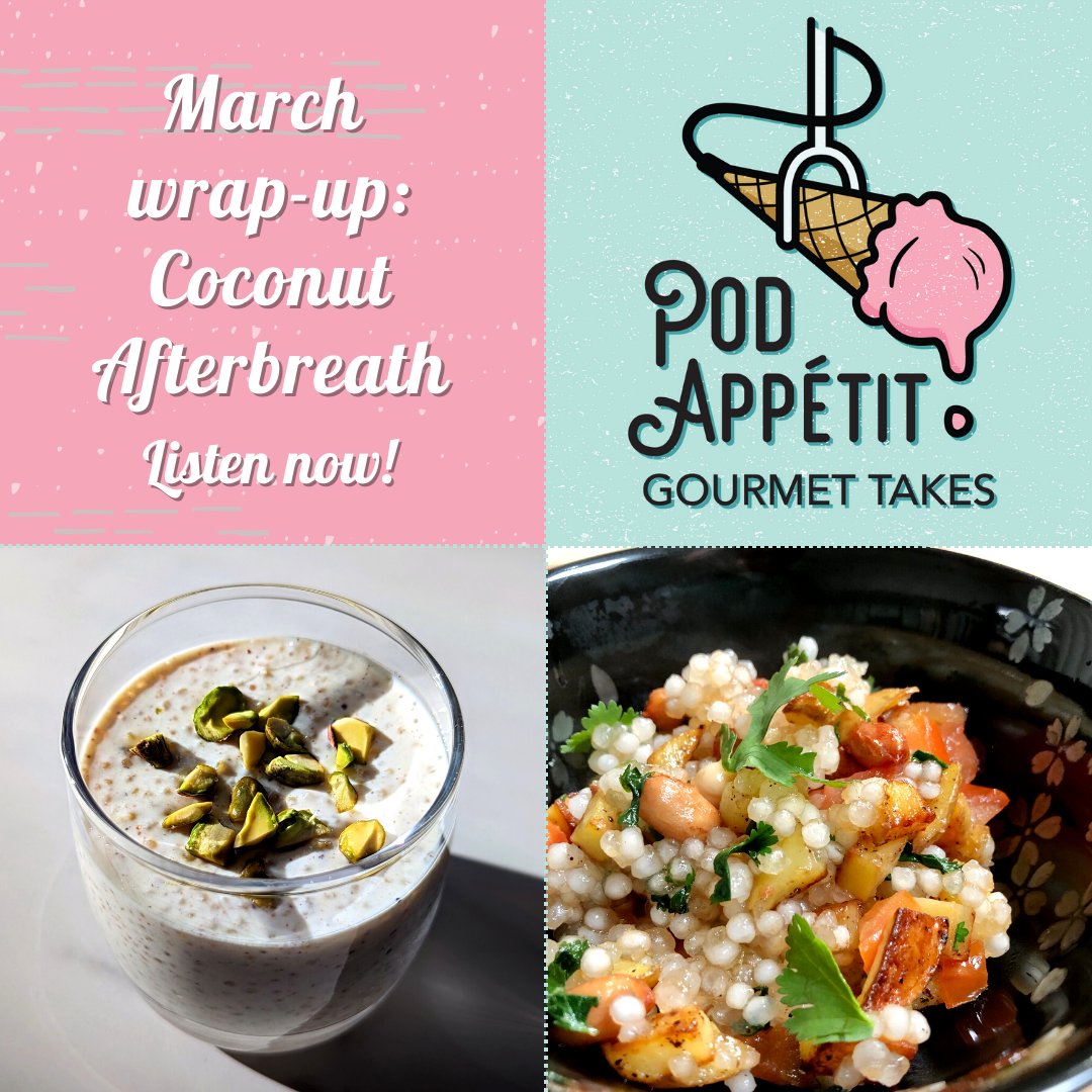 New episode! Hear about what we made for Holi, Pi Day, and Cookbook Roulette, including squishable tapioca pearls, PB&amp;J-inspired bakes, and tons of pancakes. Listen now!
podappetitpodcast.com/episodes/cocon…