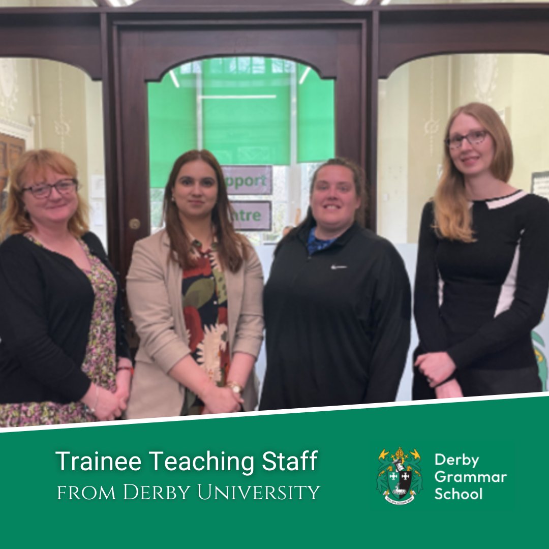 DerbyGrammar's tweet photo. @DerbyUni have sent us some fabulous trainee teachers who are doing placements in Art, Maths, PE and in the Primary. It was a joy to have them here at Derby Grammar School and we hope they have enjoyed their time with us.
#WhereYouBelong #DerbyLearning https://t.co/PPwgTXULNf