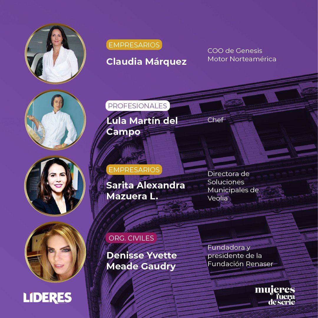 LideresMexicano's tweet photo. Te presentamos la tercer parte de la lista de las 106 #MujeresFueraDeSerie.
 Conoce sus historias. 💜
1/3 👇 https://t.co/448UOEnGvg