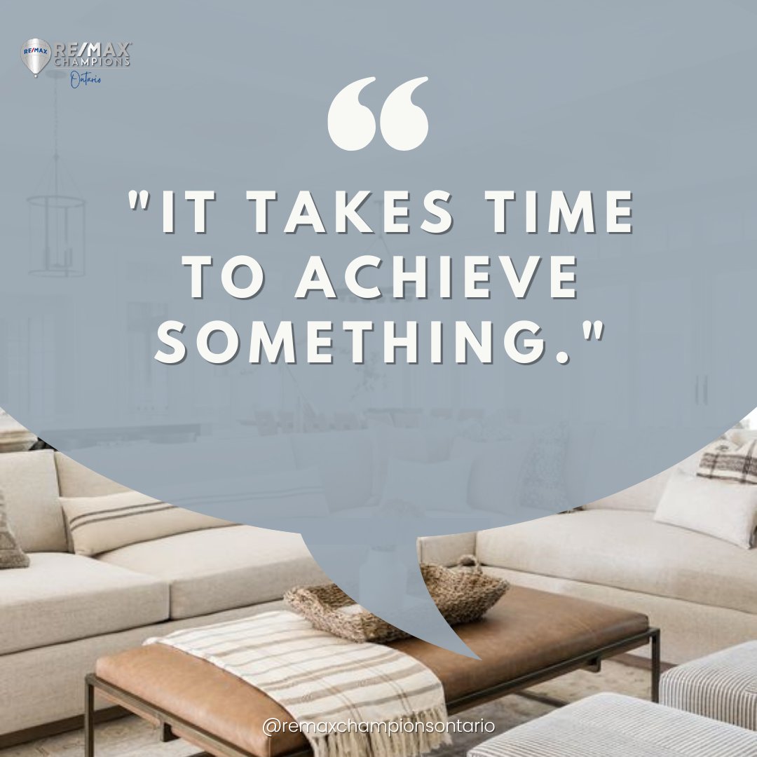OntarioRemax's tweet photo. Yes, success in real estate takes dedication and hard work. It is important to be patient and persistent when working towards a long-term goal in real estate.  ✨ https://t.co/9vzS2BcrMg