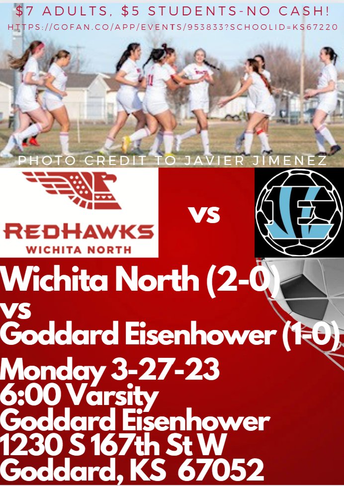 CWullschleger's tweet photo. Game day!  Come support your soccer team at Goddard Eisenhower tonight at 6:00!

@WNorthAD @wnhsmedia @GWALSoccer https://t.co/wC5u6xmebn