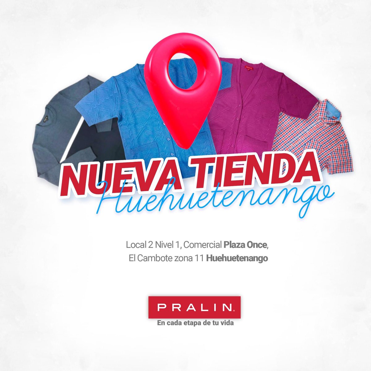 PRALINgt's tweet photo. Nos trasladamos ¡Esta es nuestra nueva tienda en 🇬🇹 Huehuetenango ! ✨💙🤍💙
¡Te esperamos!
La dirección de la tienda es Local 2, Nivel 1, Comercial Plaza Once, El Cambote zona 11 Huehuetenango 📍
#fashionguatemala #pralin #guatemala #ropaguatemala #huehue #huehuetenango https://t.co/n9C8sxfnAg