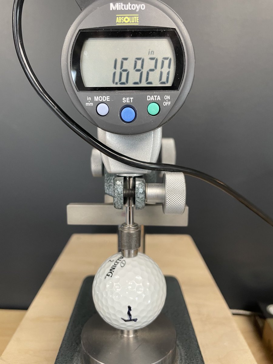 GolfSpyT's tweet photo. Wow. Might be the fattest measurement to date in #BallLab. https://t.co/ofQy0Lvybw
