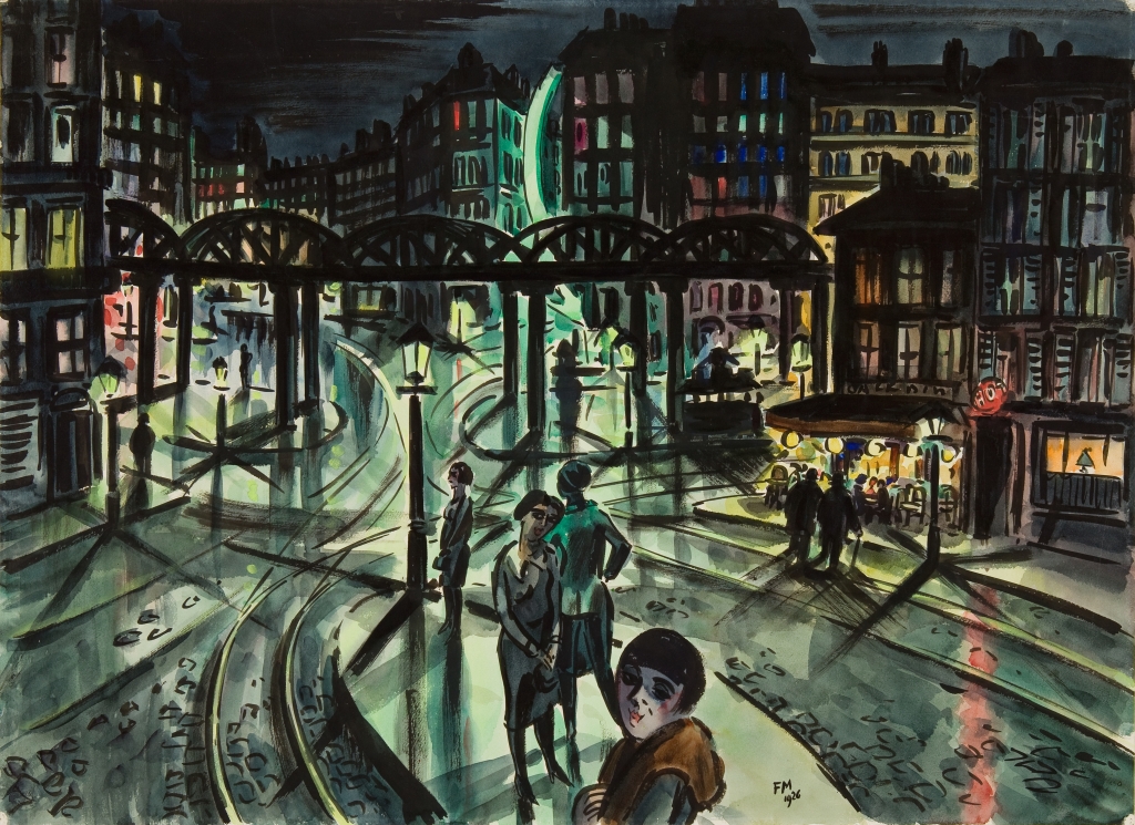 MenschOhneMusil's tweet photo. Franz Masereel Metro aerien (Hochbahn), 1926. https://t.co/FRluuQ4EGN