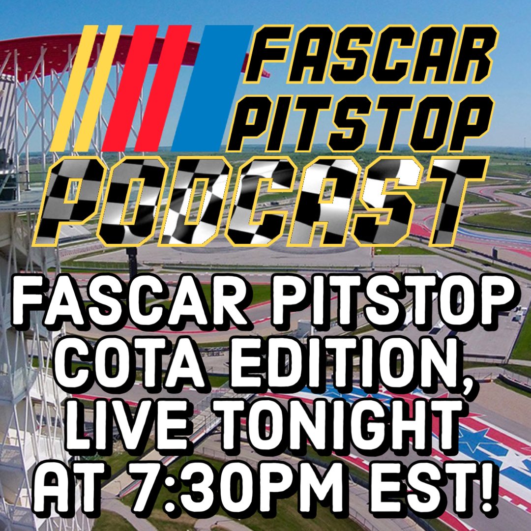 Link in our bio! #COTA edition of of #nascar podcast, live at 7:30pm est tonight! YouTube and Facebook! #NASCAR75 #NASCARatCOTA #nascarcupseries #xfinity #NASCAROvertime #NASCARonfox #tylerreddick