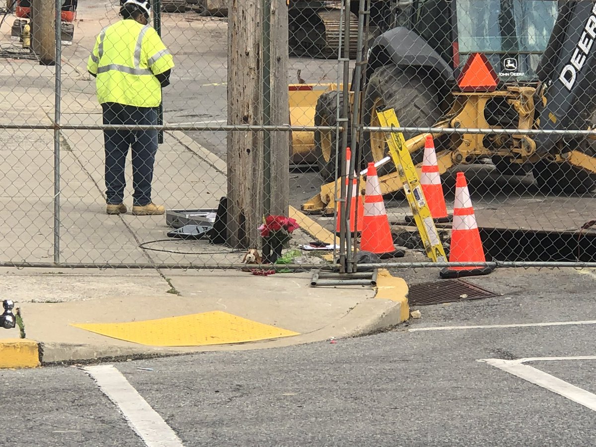 jess_babb's tweet photo. 7 people are confirmed dead in the West Reading Explosion at the R.M. Palmer Factory. A small memorial is growing as crews sift through the debris @CBS21NEWS https://t.co/Dtcb6xnVMK
