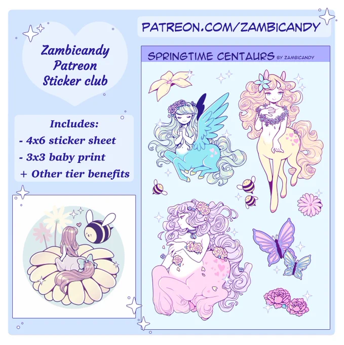 Springtime centaurs for -you know where- I have 2 US slots available! Nab them before the end of the month 💖🐝🌹🌸💐🌺🌷🌻 Pls tell me when you like my work 🥹💖 