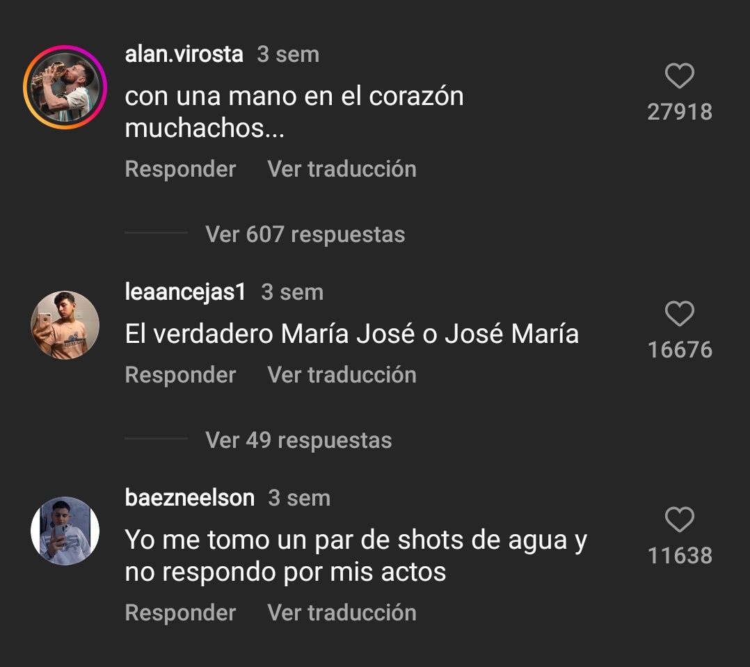 luischicott's tweet photo. Pusieron un video de Jorge Chacón en Instagram Arg y esto son algunos de los comentarios. https://t.co/wGbwuzqWqz