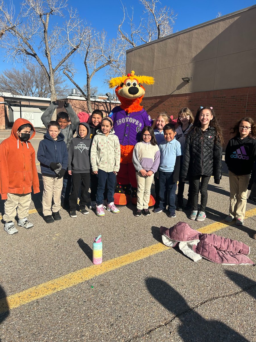 A very special thanks to our primary classes and our special guests, Orbit and UNM football players for wishing our upper grades the best of luck in their MSSA tests!