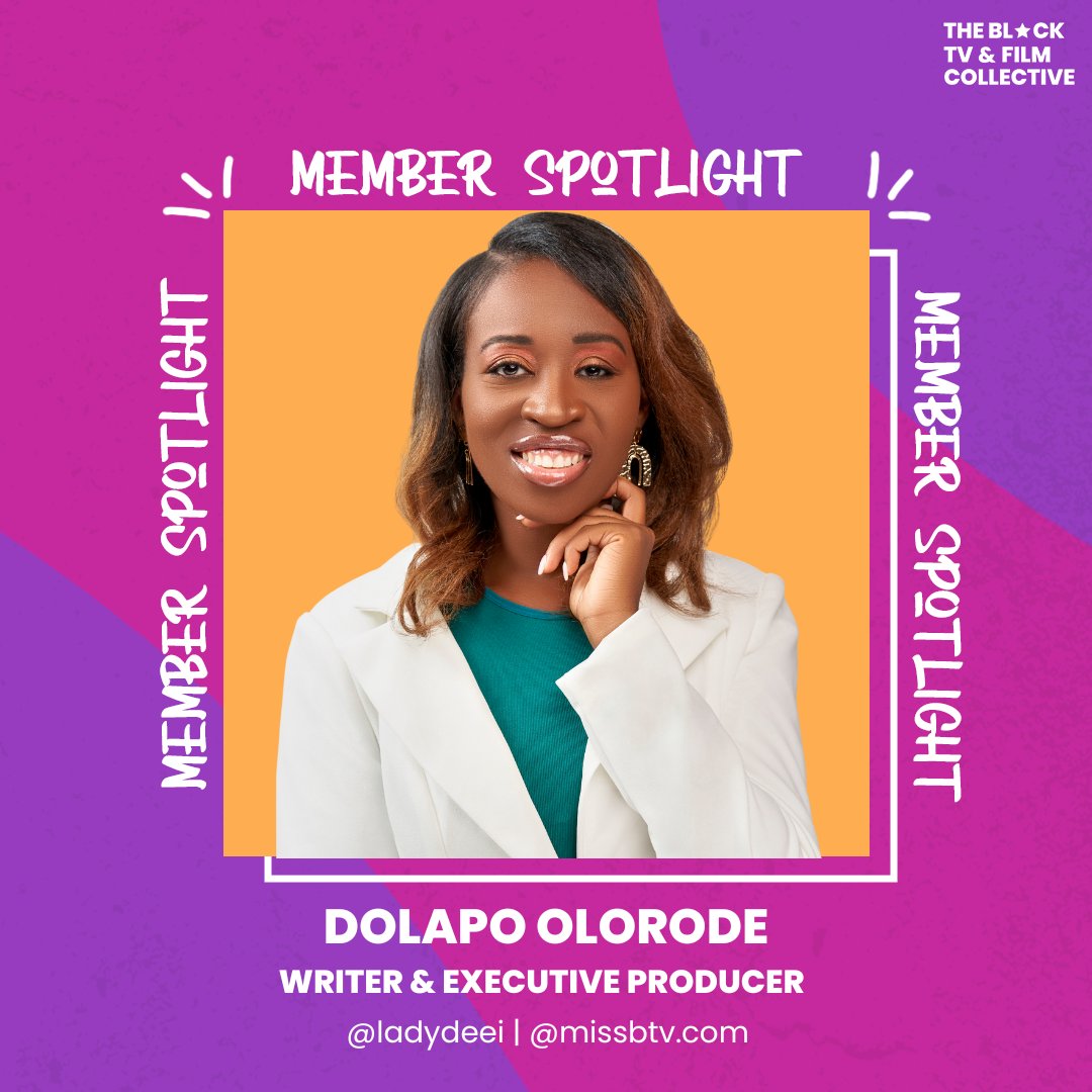 BlackTVFilmOrg's tweet photo. Spotlight on!
⭐️ BTFC Member Dolapo Olorode is a writer + executive producer!
🔗Connect with Dolapo! https://t.co/ND1oqZoOLf
IG: @ladydeei
#MakeYourWork
👀Interested in becoming a member? Hit the link in our bio to join us!
https://t.co/izdAcklVlJ https://t.co/nyyGp7nT7I