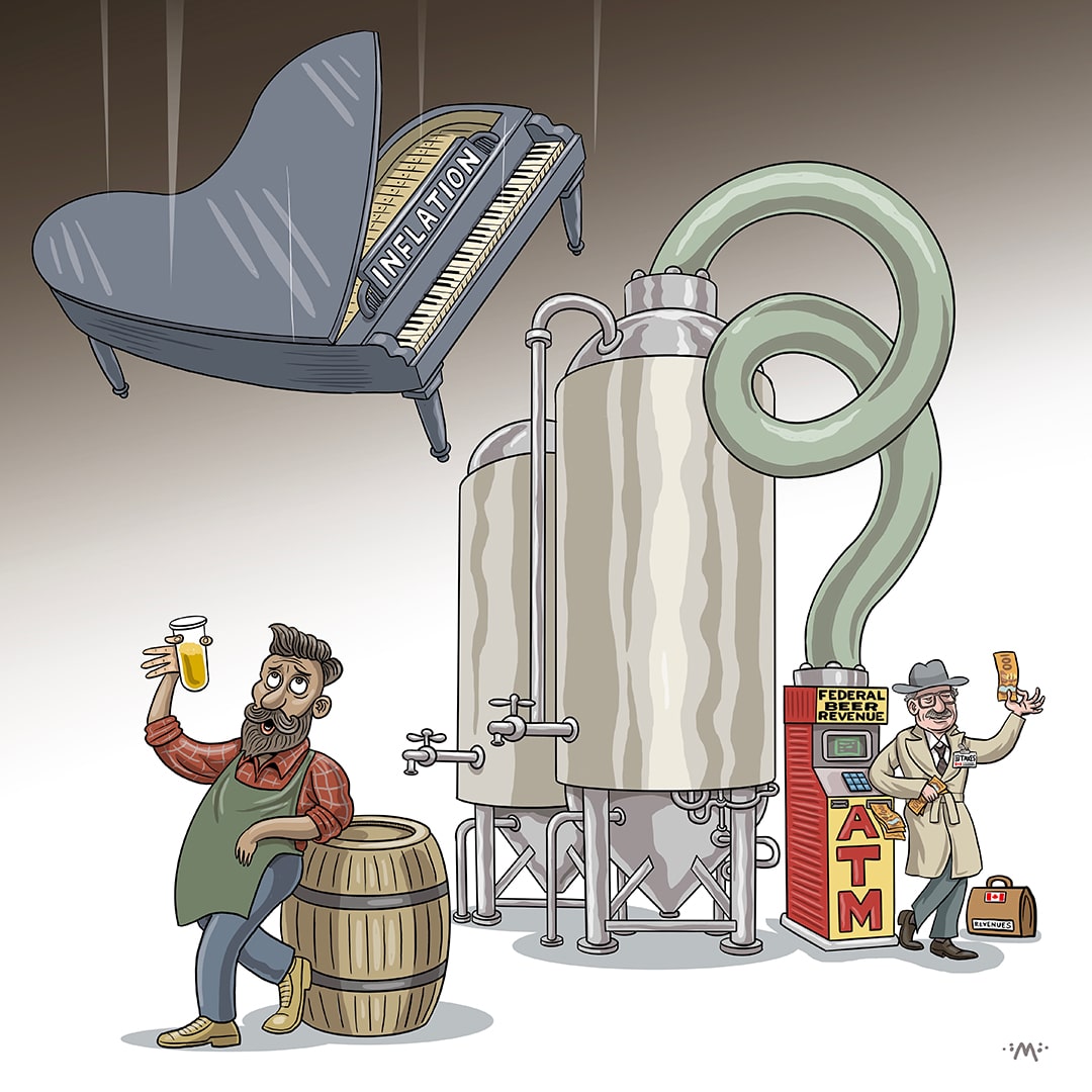 #Budget2023 is tomorrow. Faced with already high tax rates, increased operating costs &amp; depressed sales volumes, an April 1st 6.3% inflation-based federal beer tax increase would be a punch in the gut for many brewers &amp; hospitality sector. #HereForBeer #FreezeBeerTaxesNow