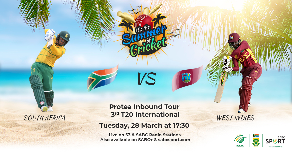 SABC on Twitter "Catch the following Sports lineup tomorrow 🏏 South