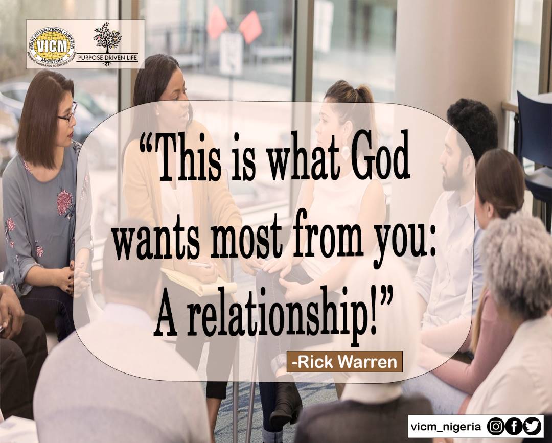VICM_Nigeria's tweet photo. Your relationship with God is not just towards Him but also towards people.
Your ability to relate well with people around you shows that the love of God is in your heart.
#purposedriven
#buildrelationship
#vicmnig https://t.co/VCXlCjwB6k