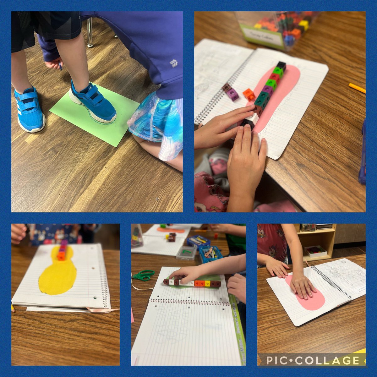 mrsedson_FCE's tweet image. Today we measured each other’s shoe. Then we got snap cubes and had to figure out the best way to measure our footprint! Ms. Edson let us figure it out by ourselves! @HumbleISD_FCE @HumbleElemMath #MarchMathMadness