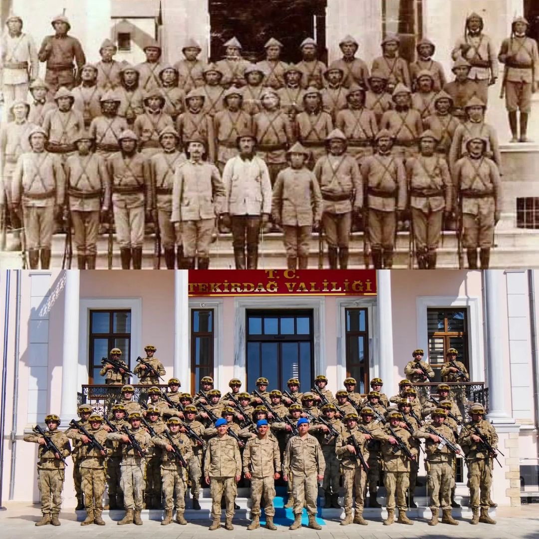 tekirdag's tweet photo. Aynı Kararlılık ve Ruhla 🇹🇷

108 yıl önce aynı azim ve kararlılıkla 1. Dünya Savaşına katılan Türk Askeri, bugün de kahramanlık destanları yazmaya devam ediyor.

Teşekkürler #Tekirdağ İl Jandarma Komutanlığı https://t.co/7ZiXY2WmNh