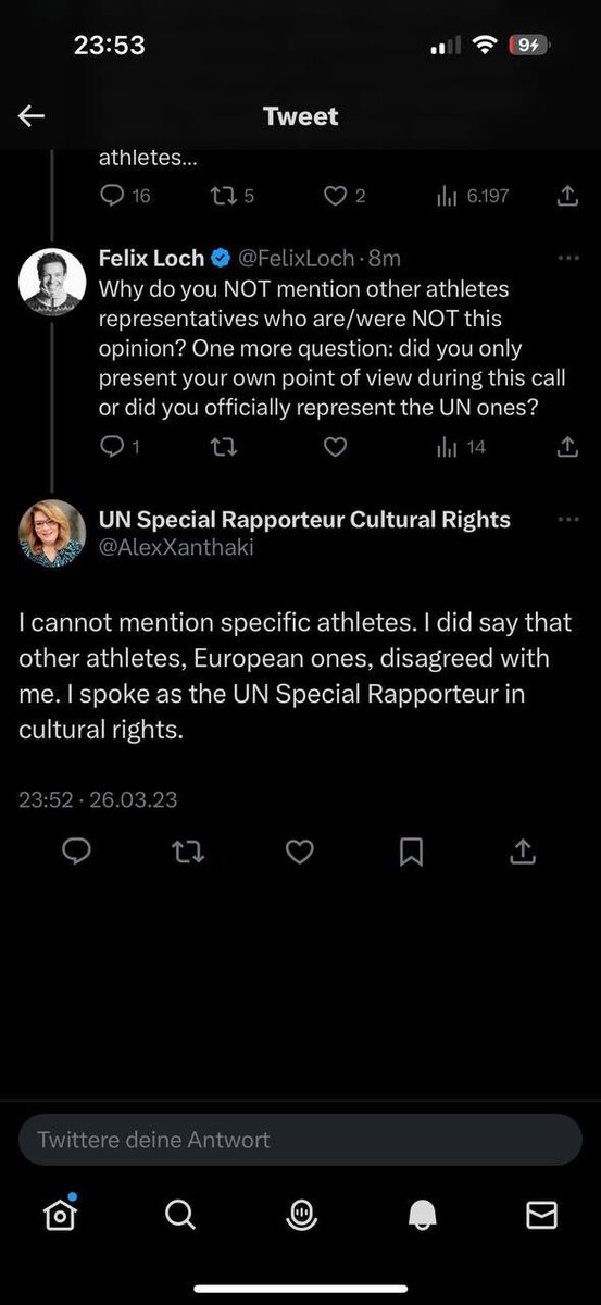 It’s stunning that even if according to mandate she makes these comments as special rapporteur in her personal capacity as an independent expert & mandate holder - hence they are not UN position - the person dares to challenge common sense & moral grounds apnews.com/article/olympi…