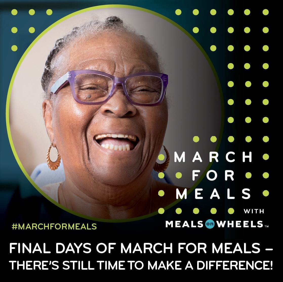 ⏰🍽️ Time is running out for our March for Meals campaign! Don't miss the chance to make a difference in the lives of hungry and isolated seniors in our community. Visit our website and join our efforts before it's too late! 💌👵👴 #MarchForMeals 
classy.org/campaign/March…