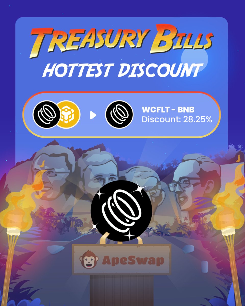 Join <a href="/Coinflect/">Merged with btchain</a> on their journey to raising 100% project-owned liquidity ♻️💧⛏

Now's your chance to vest $WCFLT at a discount! 

🗓️ Vesting term: 30 days
➡️ apeswap.click/Coinflect-Bills