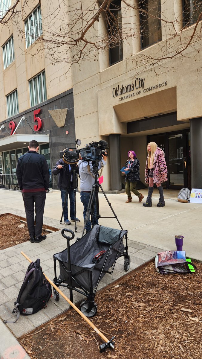 Protest happening now at the @okcchamber! Still time to show up and show support! #bigotryisbadforbusiness