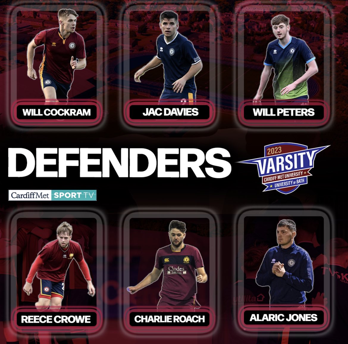 CardiffMetFC's tweet photo. 🚨VARSITY SQUAD 2023 🚨

Kick-off 3PM Wednesday 🏹 https://t.co/hwrVzE4YOU